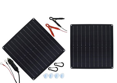 banco solar portátil plegable negro del poder del cargador 20W para acampar
